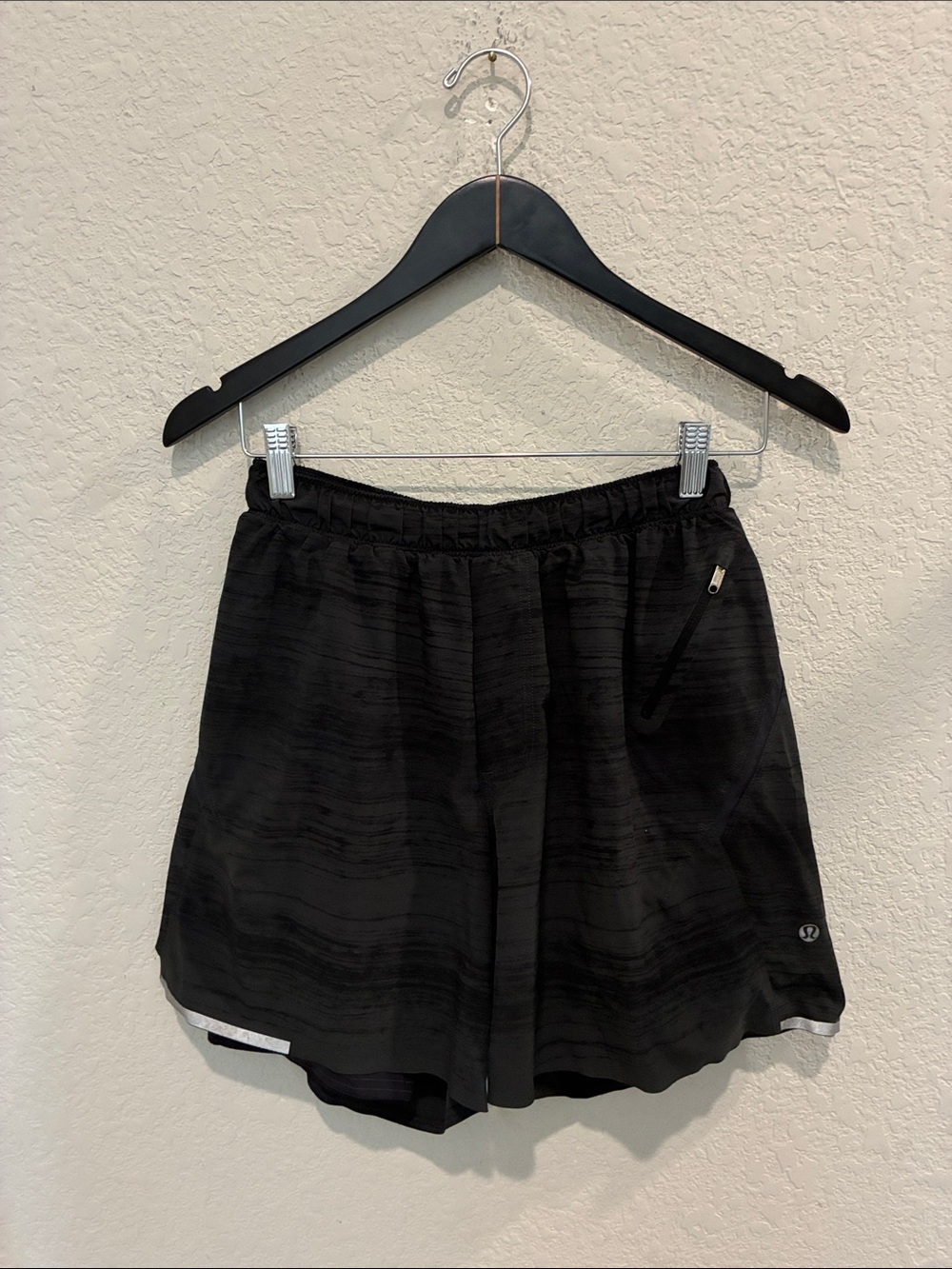lululemon athletica Black Athletic Shorts with Zipper Pocket